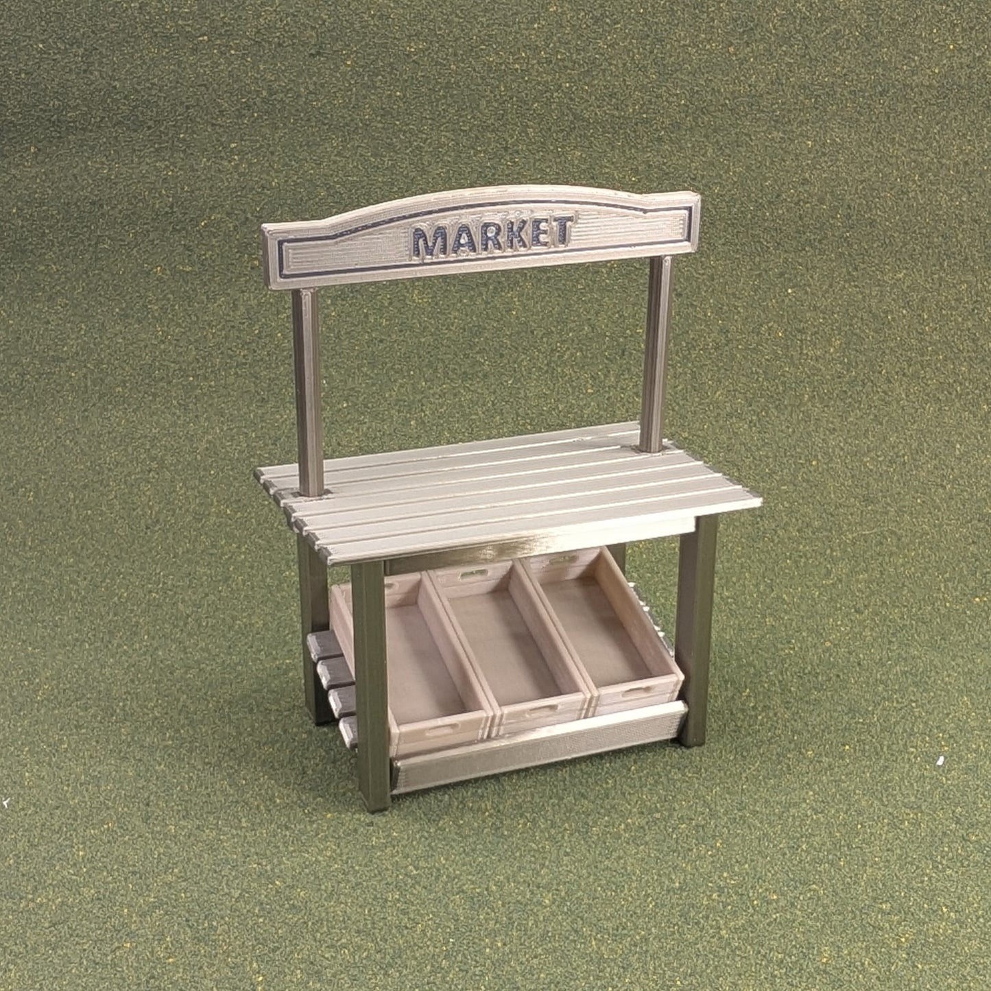 1:12 Scale Seasonal Market Stand with crates - personalized sign available - - 5 " tall