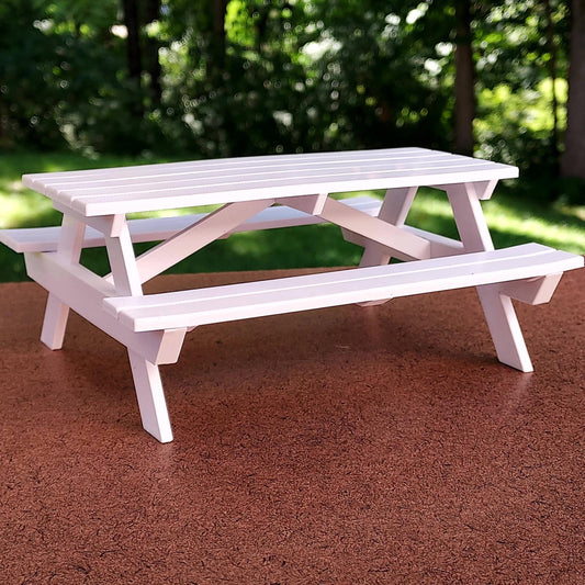 Picnic Table for dollhouse or table centerpiece, 1:12 scale - 2.5" tall
