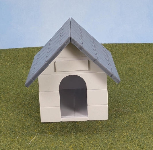 Miniature Dog House with optional Personalized Sign - 1:12 Scale