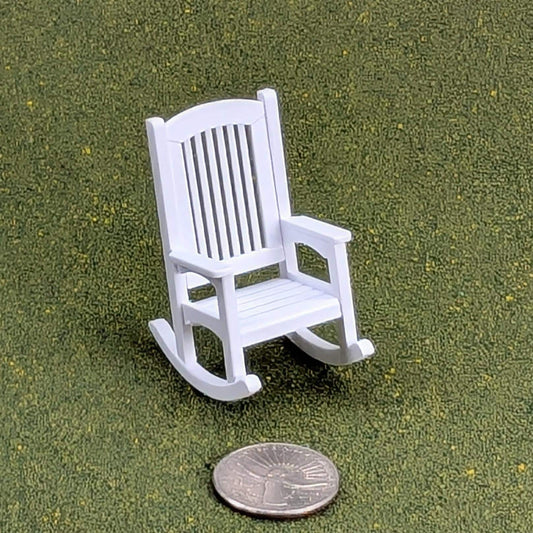 Patio Rocking Chair 1:24 Half Scale - 2" tall - also available as a set