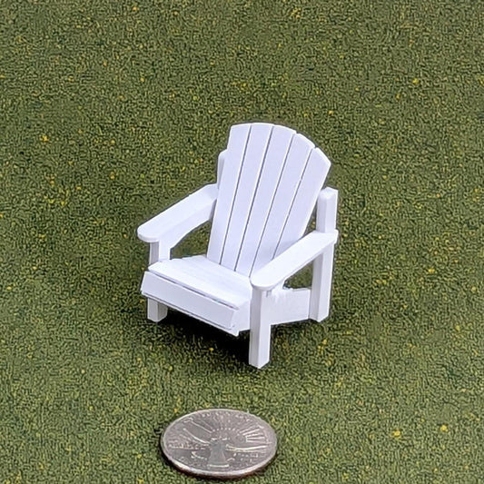 Adirondack Chair 1:24 Half Scale - 1 3/4" tall - also available as a set