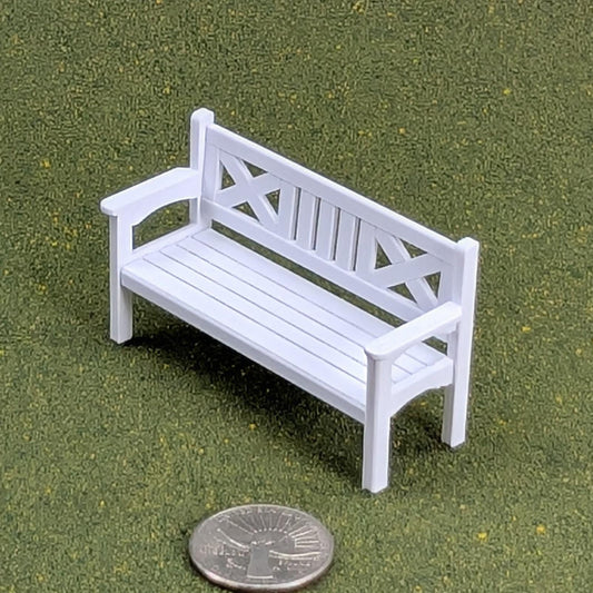 Patio Bench 1:24 Half Scale - 1 5/8" tall