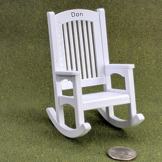 Personalized Rocking Chair for table decor or memorial - 1:12 Scale