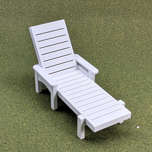 Chaise Lounge Chair 1:12 Scale - 3 1/2" tall - also available as a set