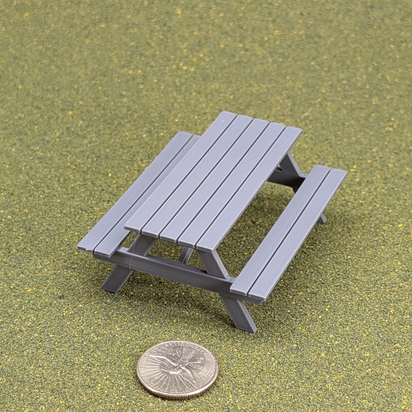 Picnic Table  1:24  Half Scale -  1 1/4" tall