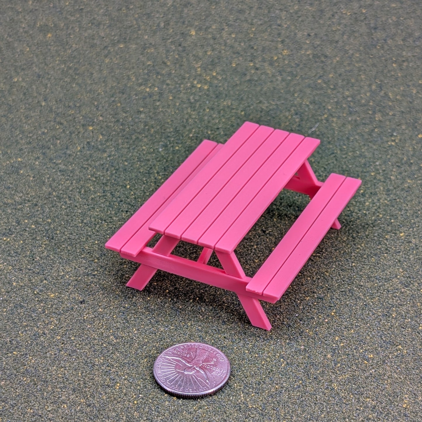 Picnic Table  1:24  Half Scale -  1 1/4" tall