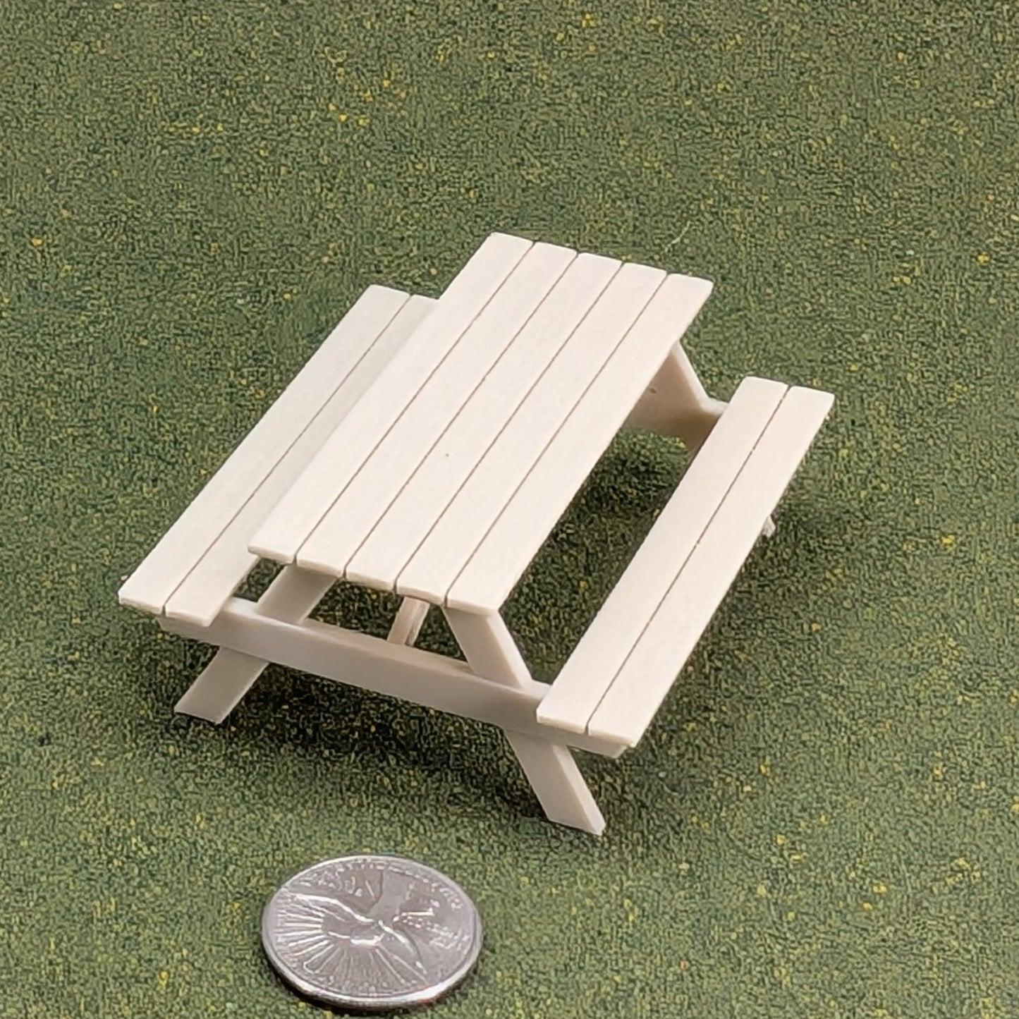 Picnic Table  1:24  Half Scale -  1 1/4" tall