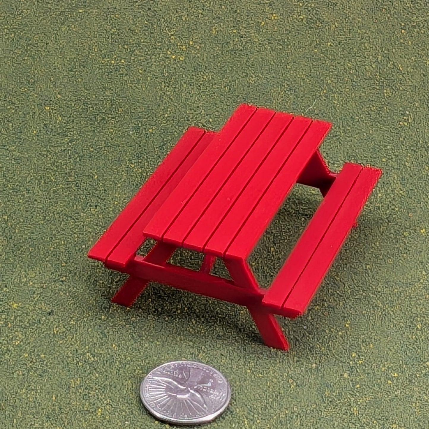 Picnic Table  1:24  Half Scale -  1 1/4" tall