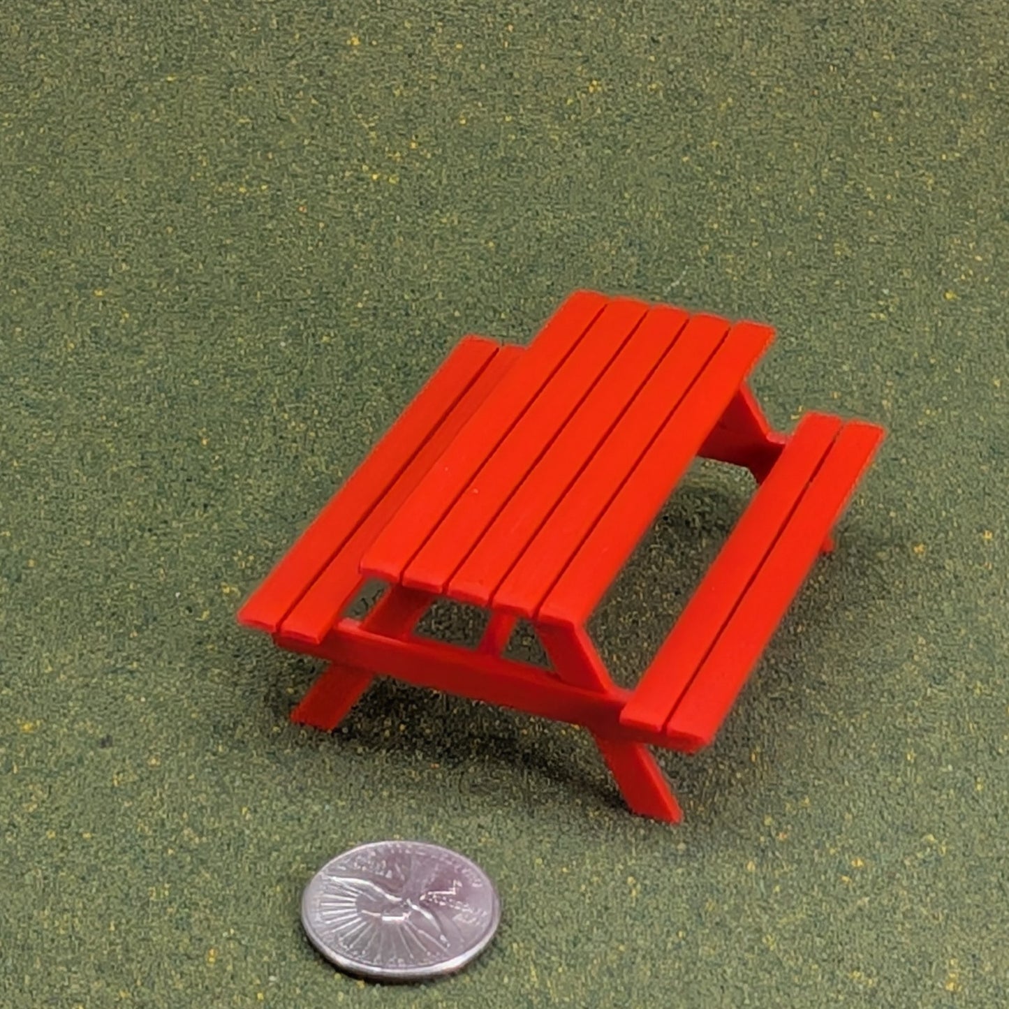 Picnic Table  1:24  Half Scale -  1 1/4" tall