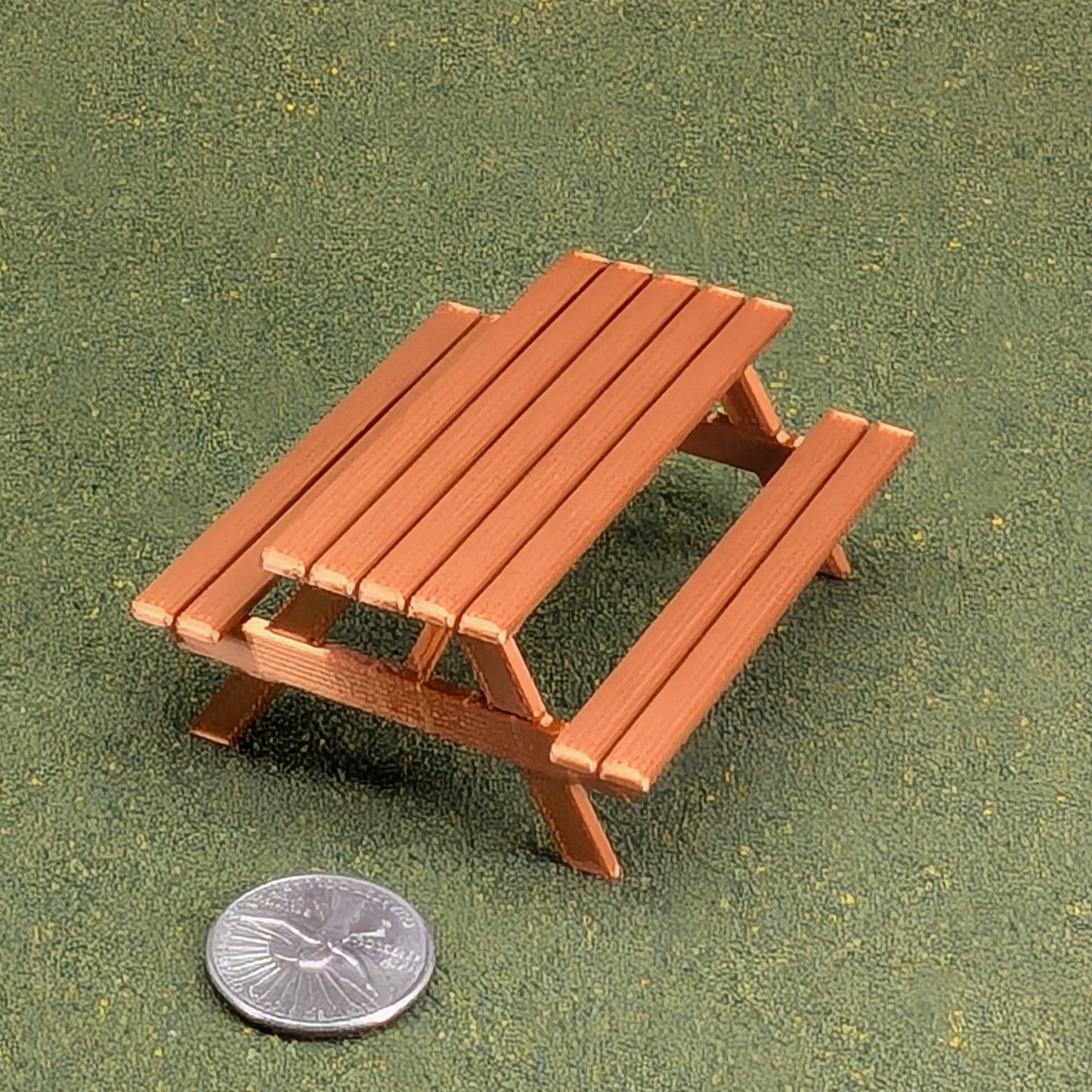 Picnic Table  1:24  Half Scale -  1 1/4" tall