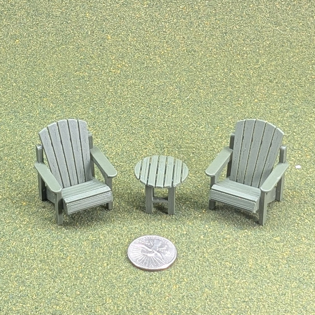 Adirondack Chair  1:24  Half Scale -  1  3/4" tall - also available as a set