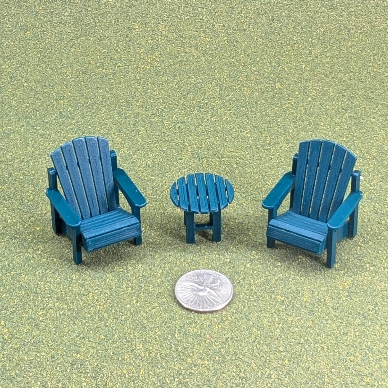 Adirondack Chair  1:24  Half Scale -  1  3/4" tall - also available as a set