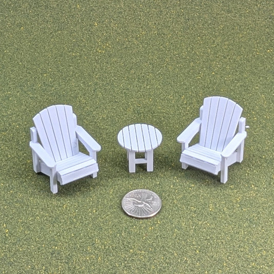 1:24 Scale Adirondack Chair or Side Table - also available as a set