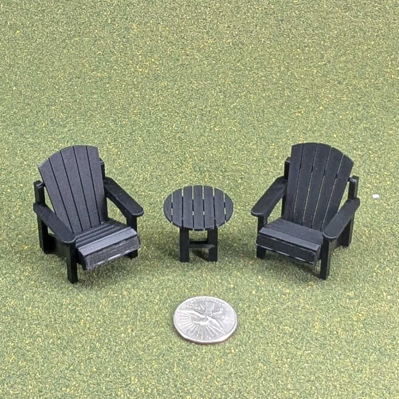 Adirondack Chair  1:24  Half Scale -  1  3/4" tall - also available as a set