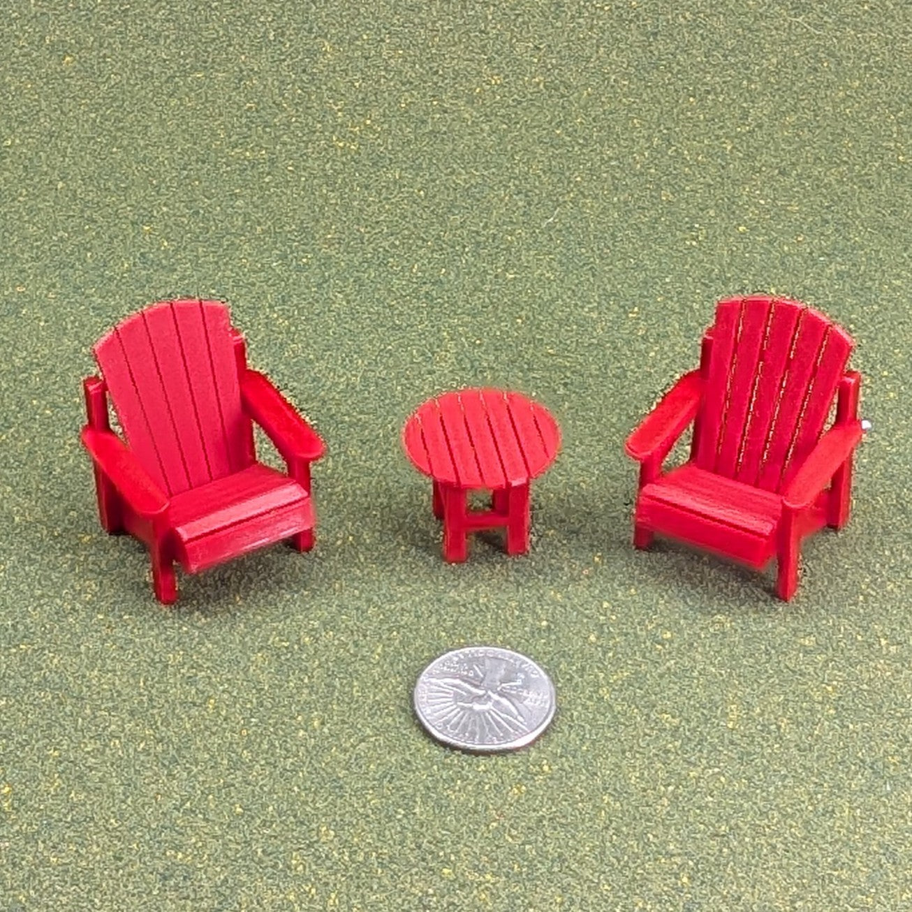 Adirondack Chair  1:24  Half Scale -  1  3/4" tall - also available as a set