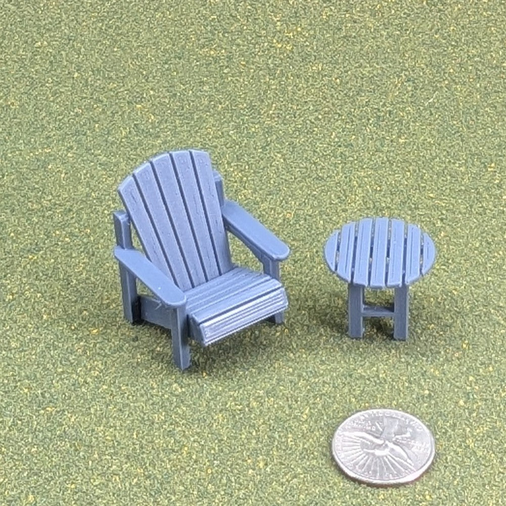 Adirondack Chair  1:24  Half Scale -  1  3/4" tall - also available as a set