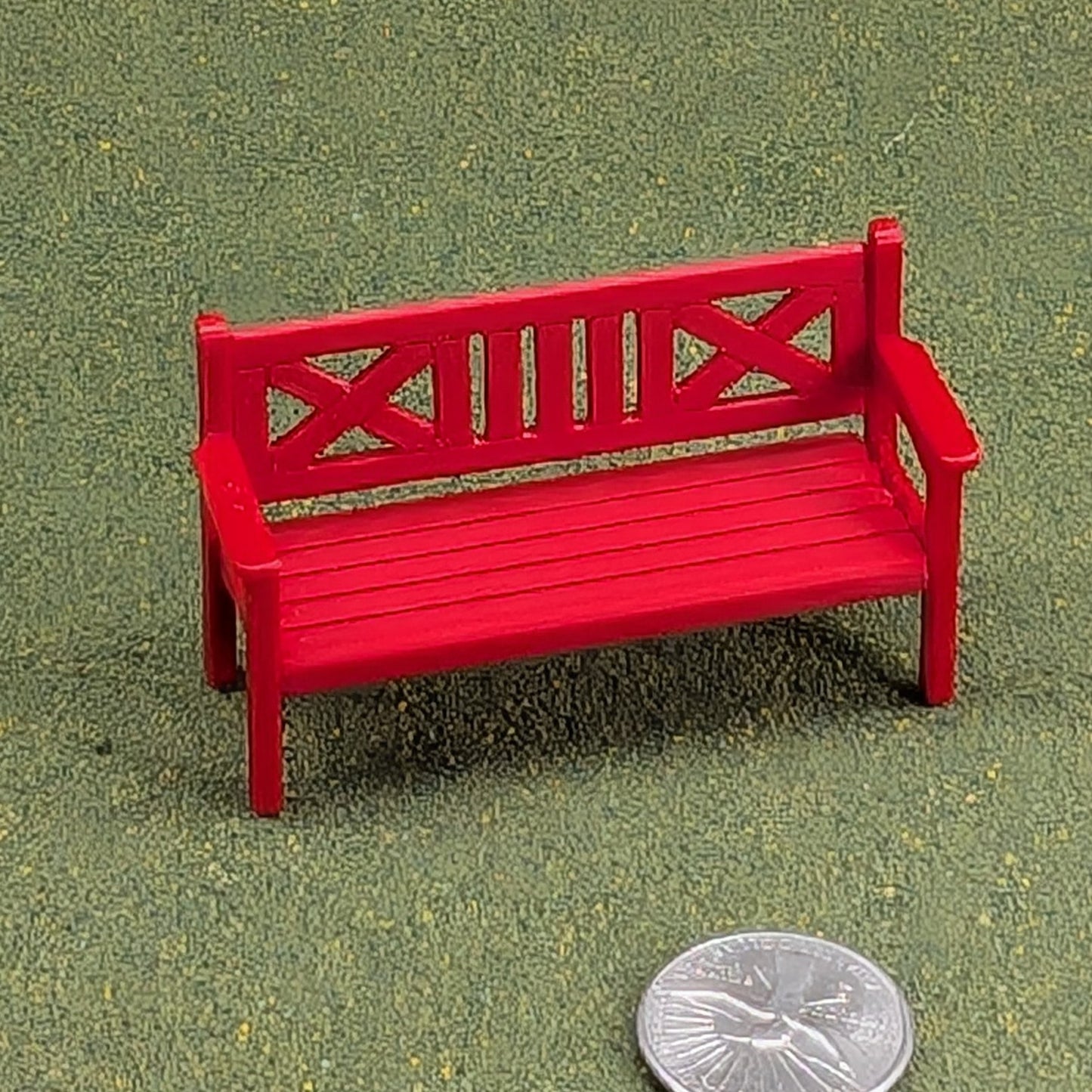 Patio Bench  1:24  Half Scale -  1 5/8" tall