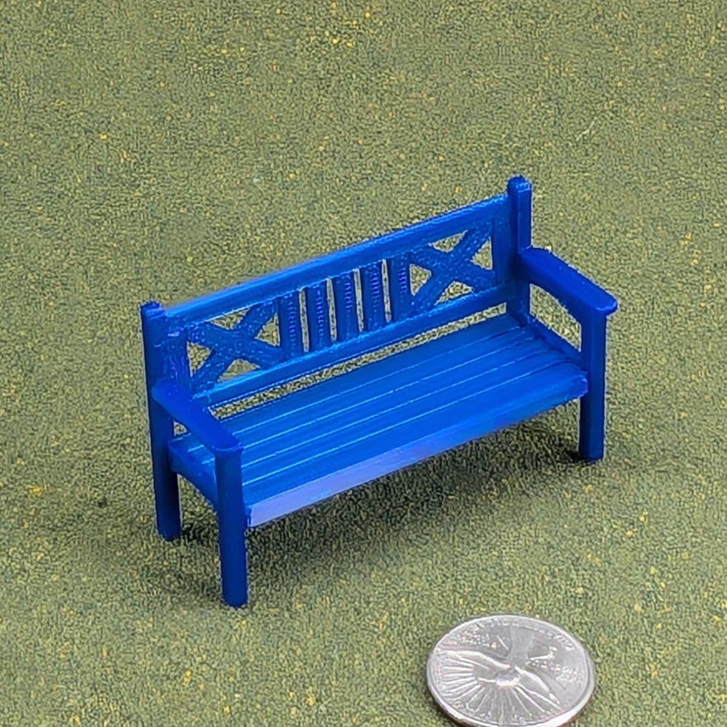 Patio Bench  1:24  Half Scale -  1 5/8" tall