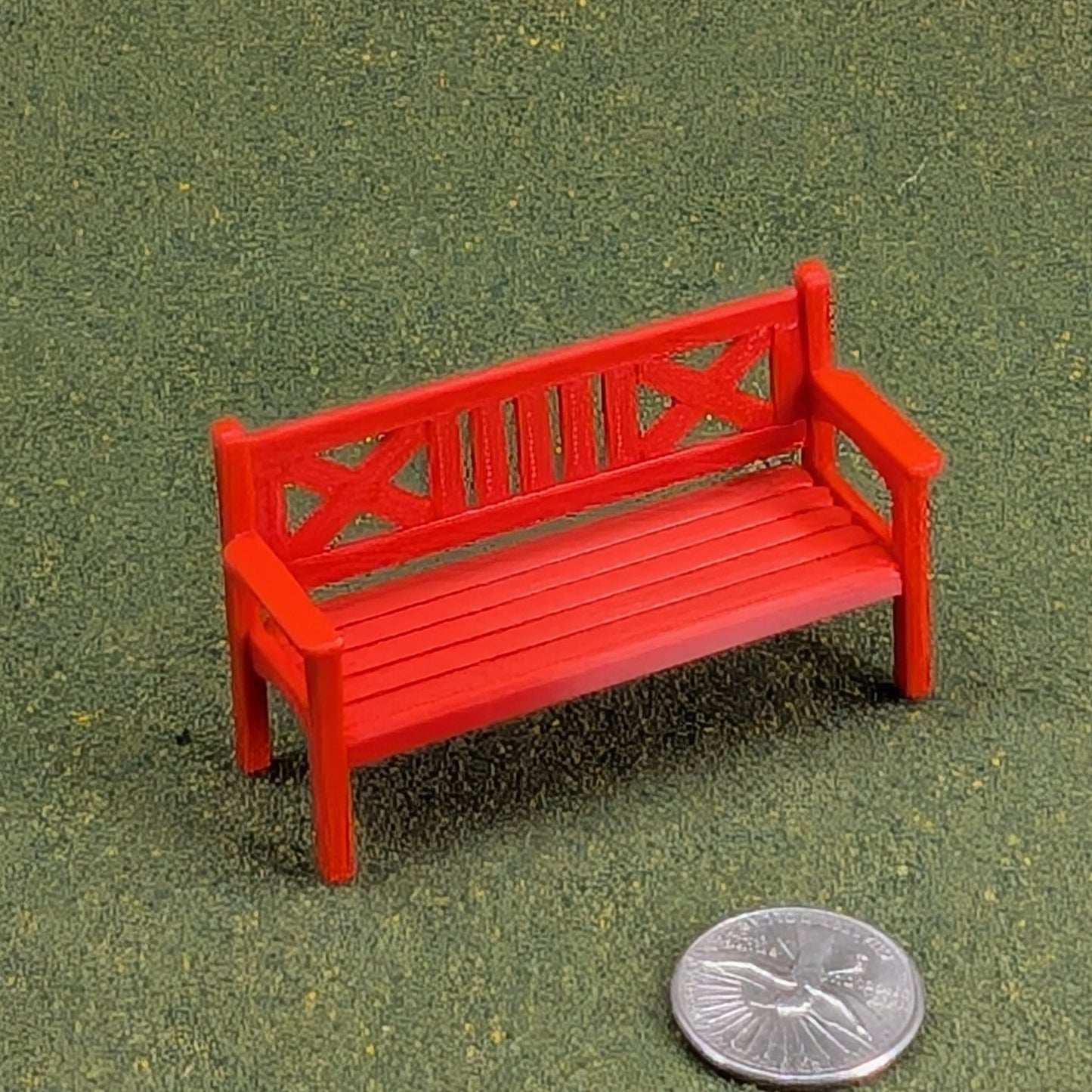 Patio Bench  1:24  Half Scale -  1 5/8" tall