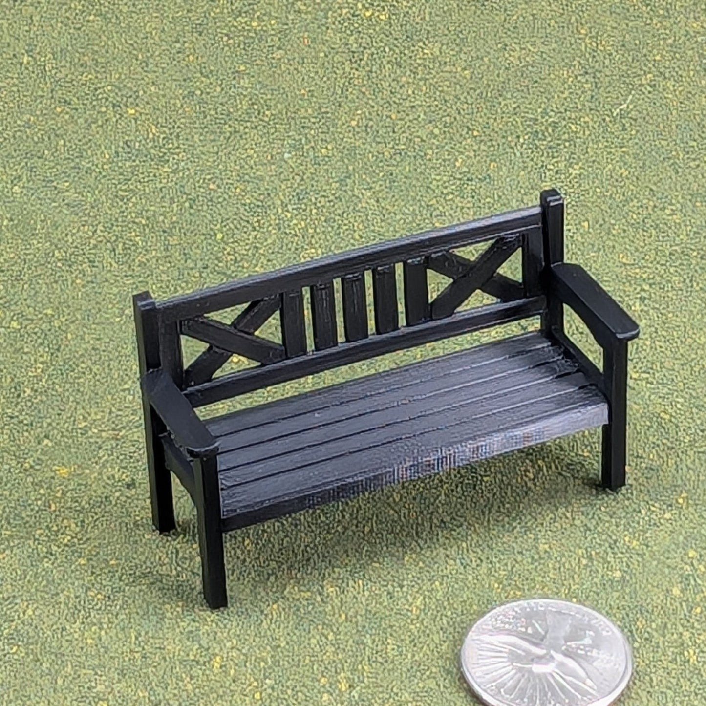 Patio Bench  1:24  Half Scale -  1 5/8" tall
