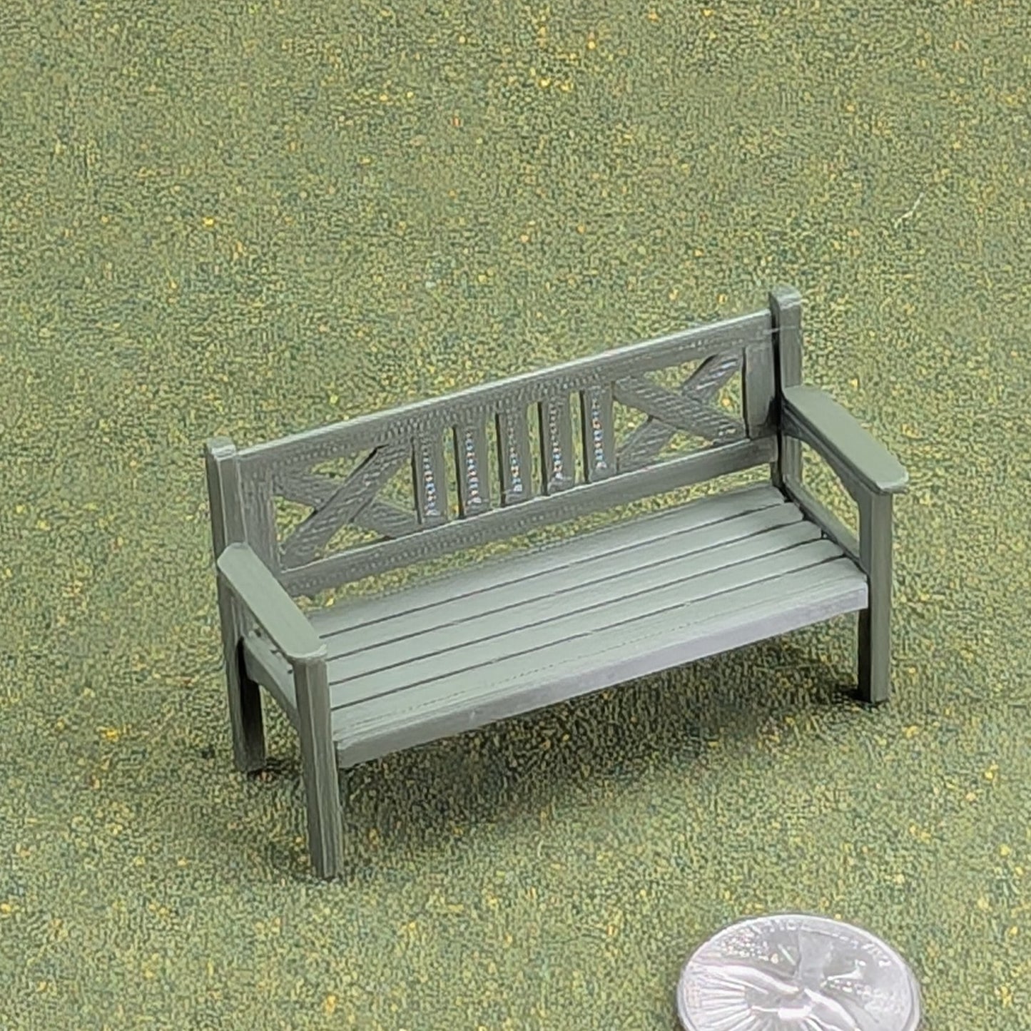 Patio Bench  1:24  Half Scale -  1 5/8" tall