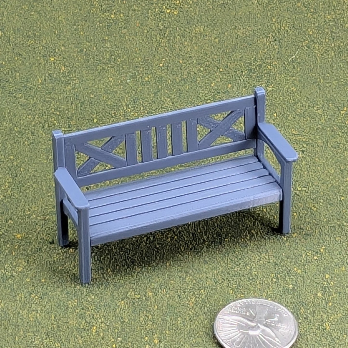 Patio Bench  1:24  Half Scale -  1 5/8" tall