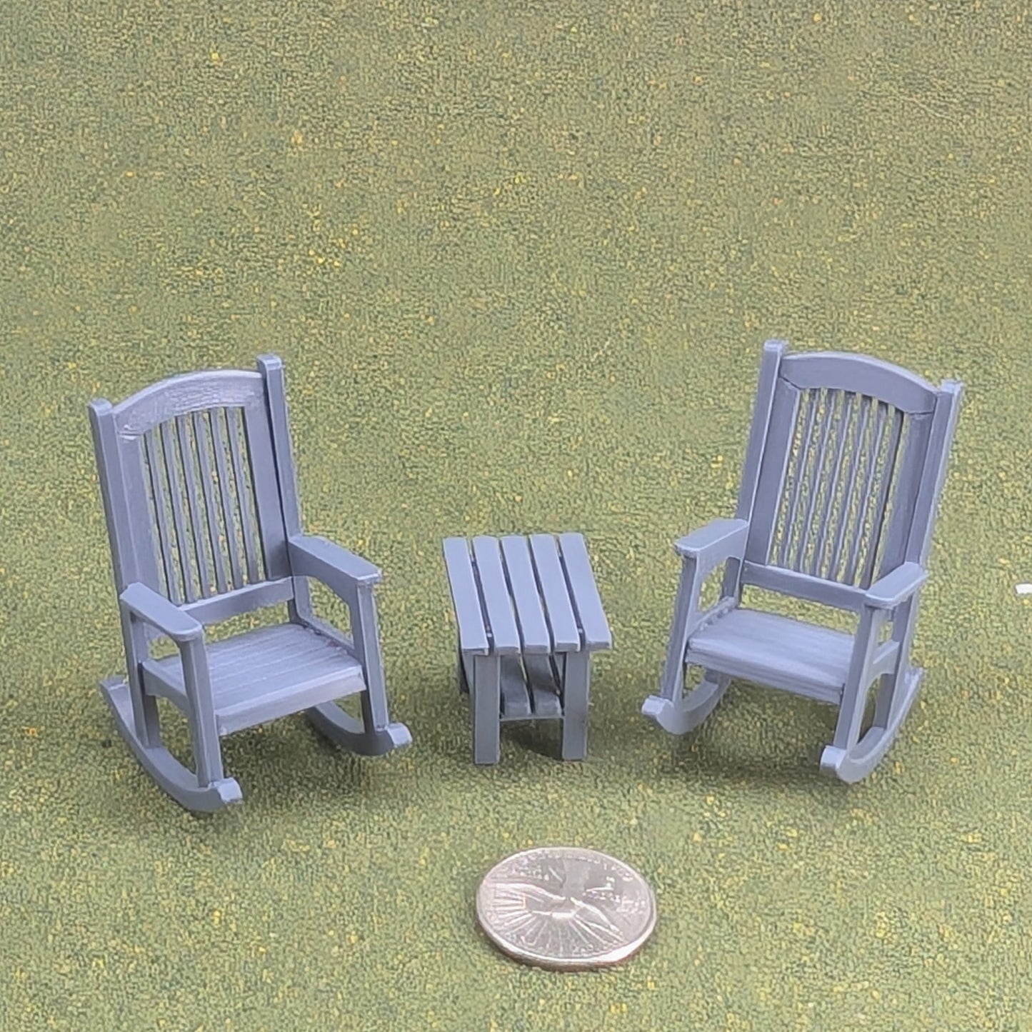 Patio Rocking Chair  1:24  Half Scale -  2" tall - also available as a set