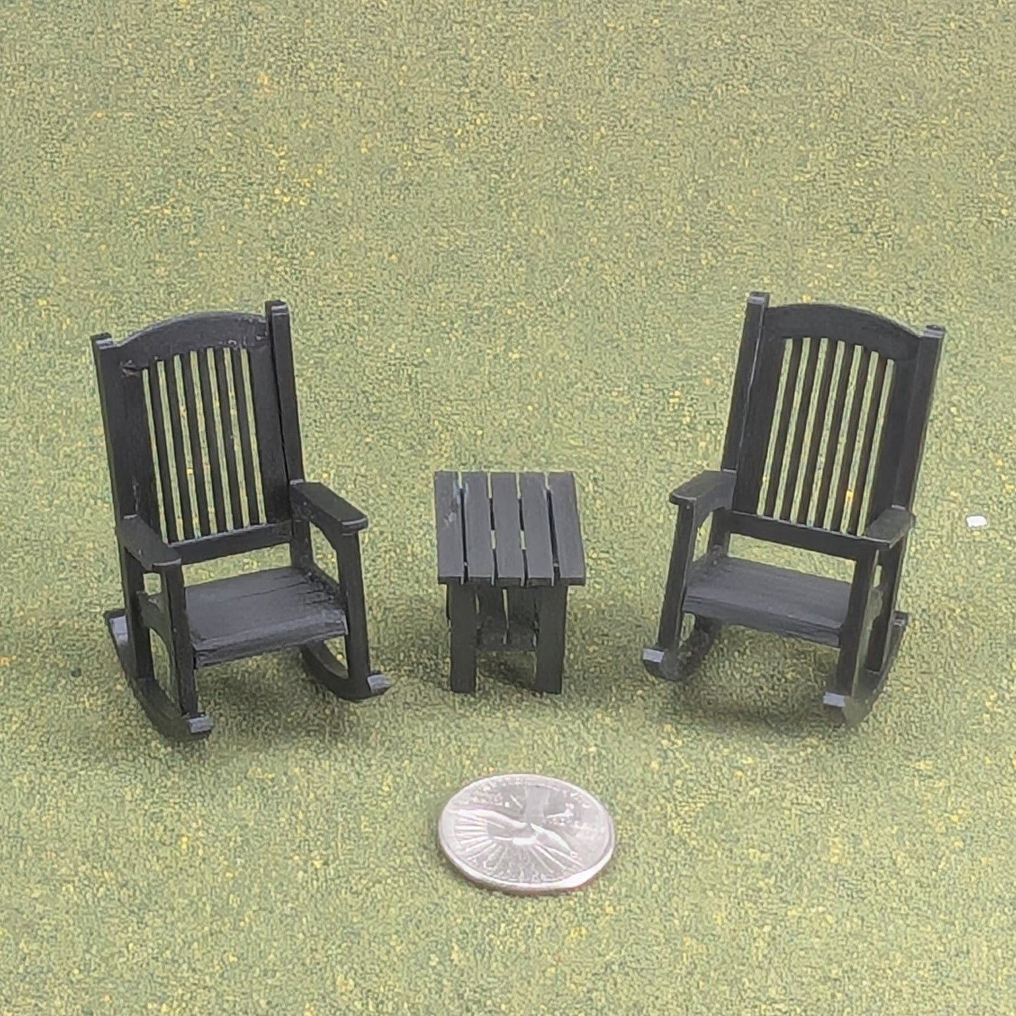 Patio Rocking Chair  1:24  Half Scale -  2" tall - also available as a set