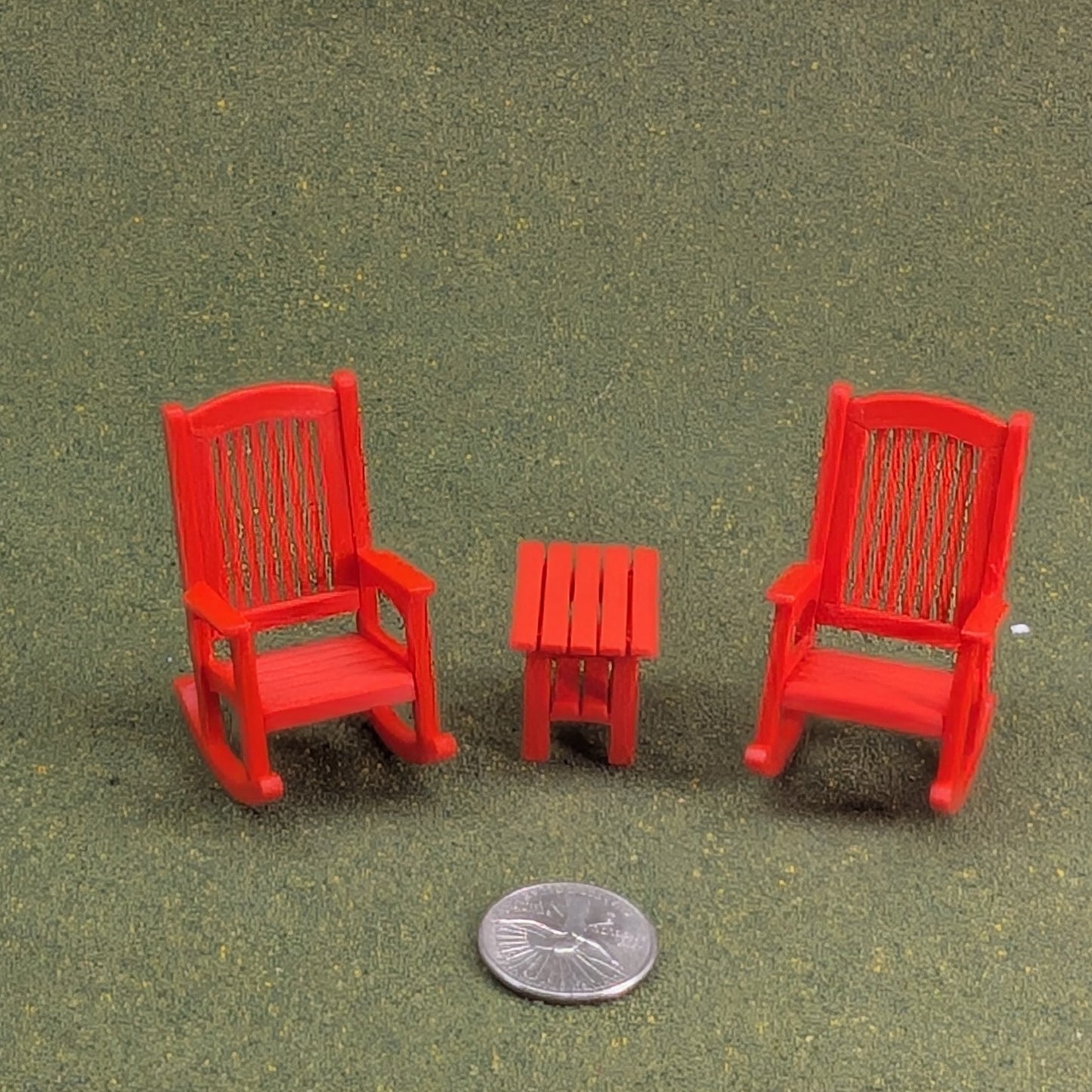 Patio Rocking Chair  1:24  Half Scale -  2" tall - also available as a set