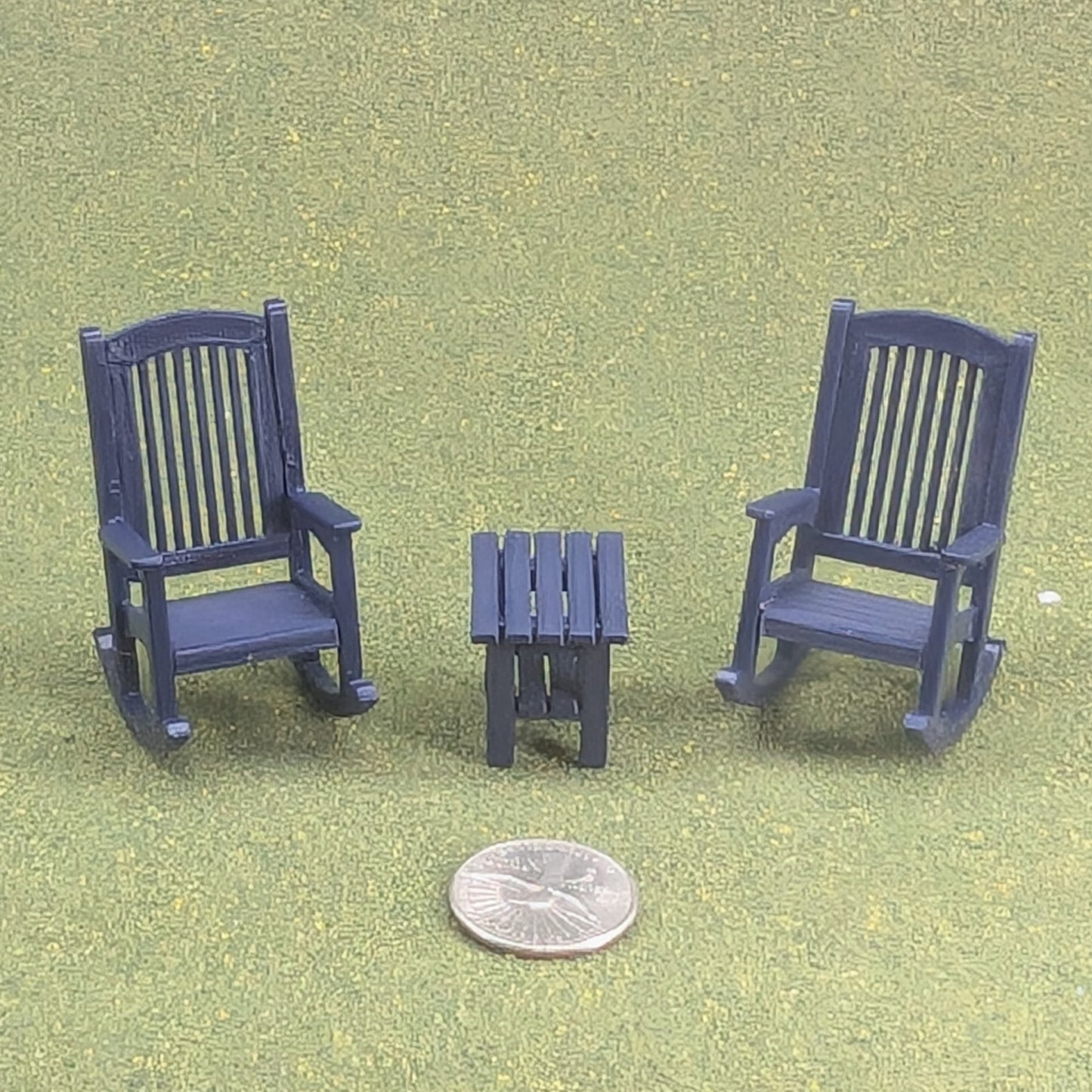 Patio Rocking Chair  1:24  Half Scale -  2" tall - also available as a set