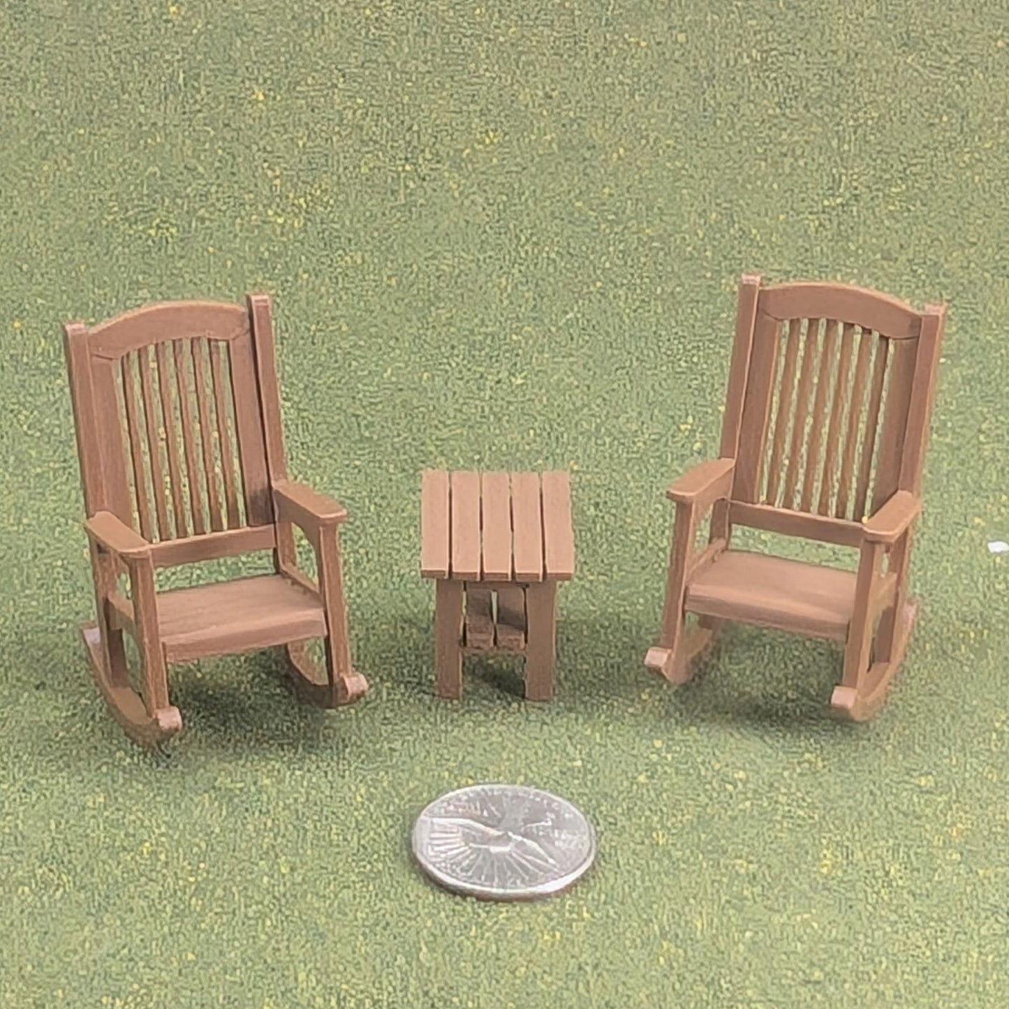 Patio Rocking Chair  1:24  Half Scale -  2" tall - also available as a set
