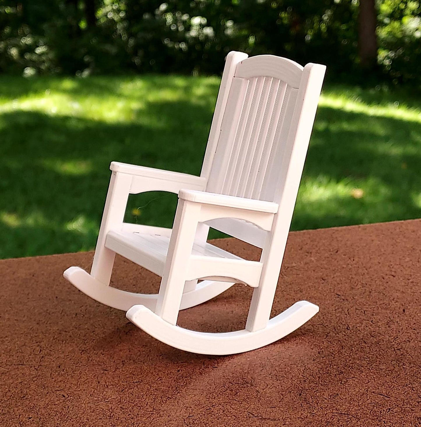 Patio Rocking Chair Set - 2 chairs and a table in  1:12 scale
