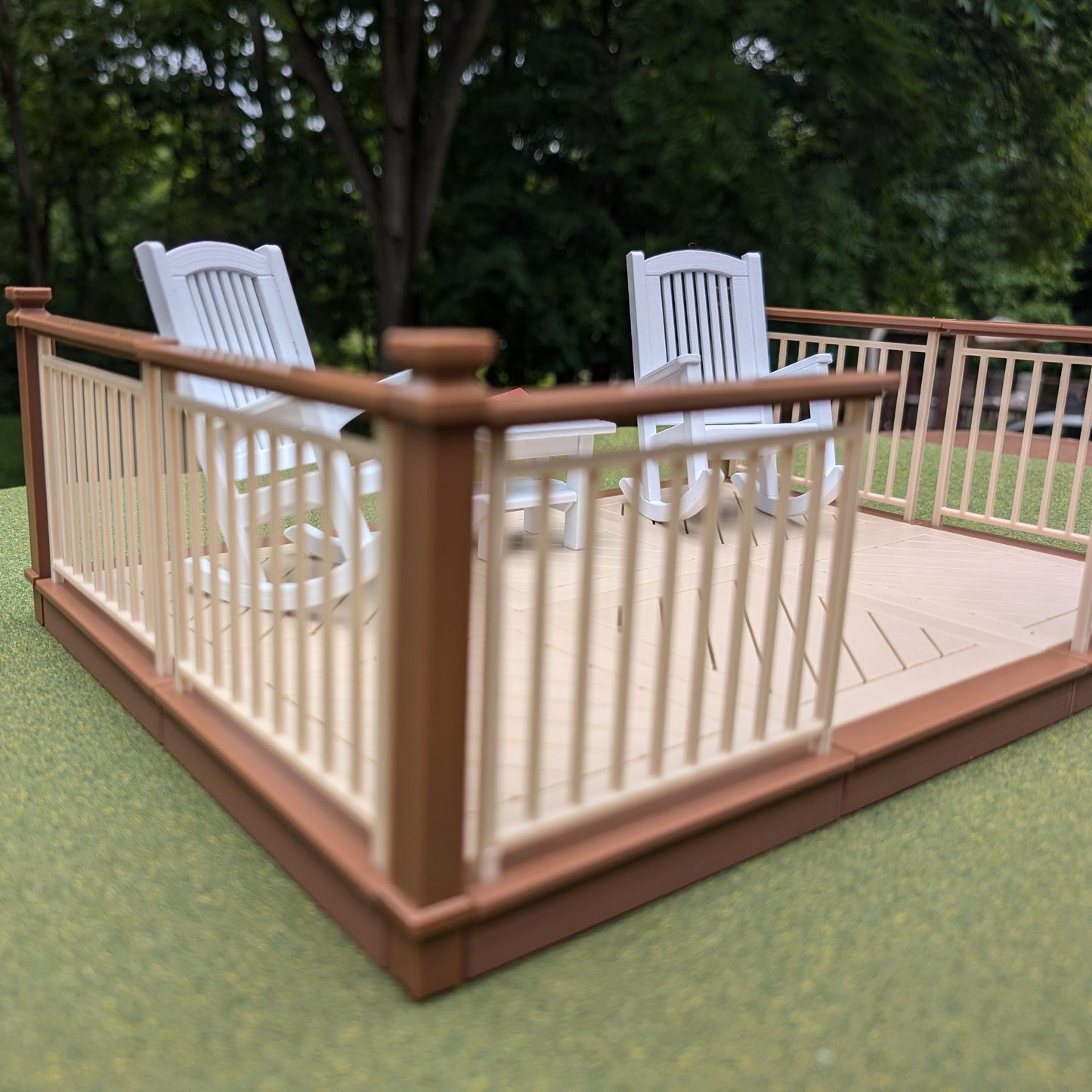 Deck/Patio kit in two sizes for your Garden/Dollhouse 1:12 scale
