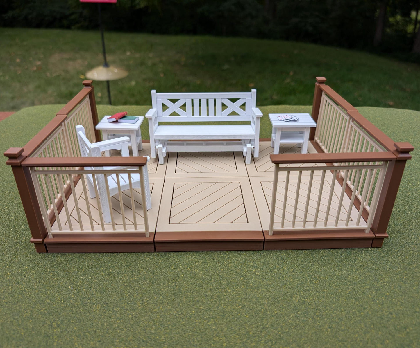 Deck/Patio kit in two sizes for your Garden/Dollhouse 1:12 scale