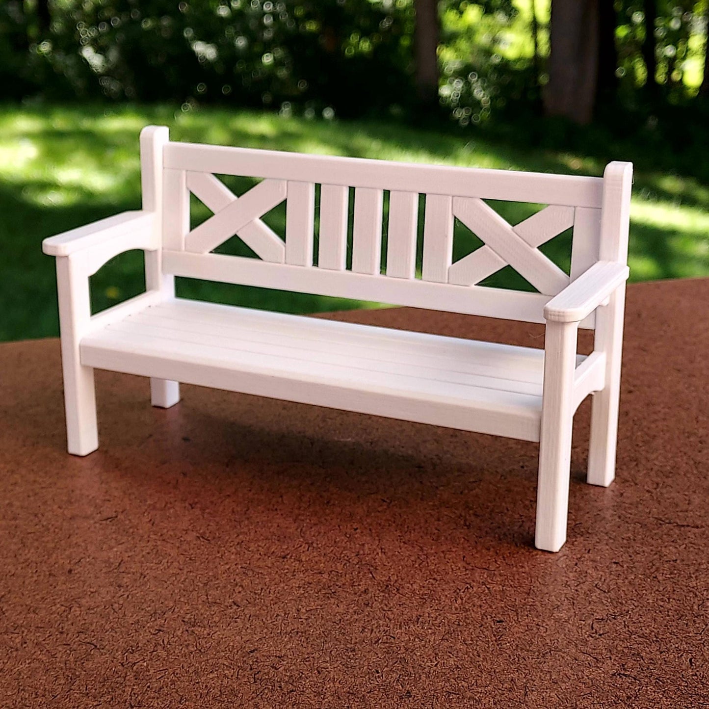 Patio Bench  1:12 scale - 3" tall