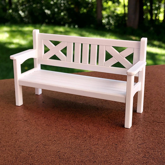 Patio Bench  1:12 scale - 3" tall