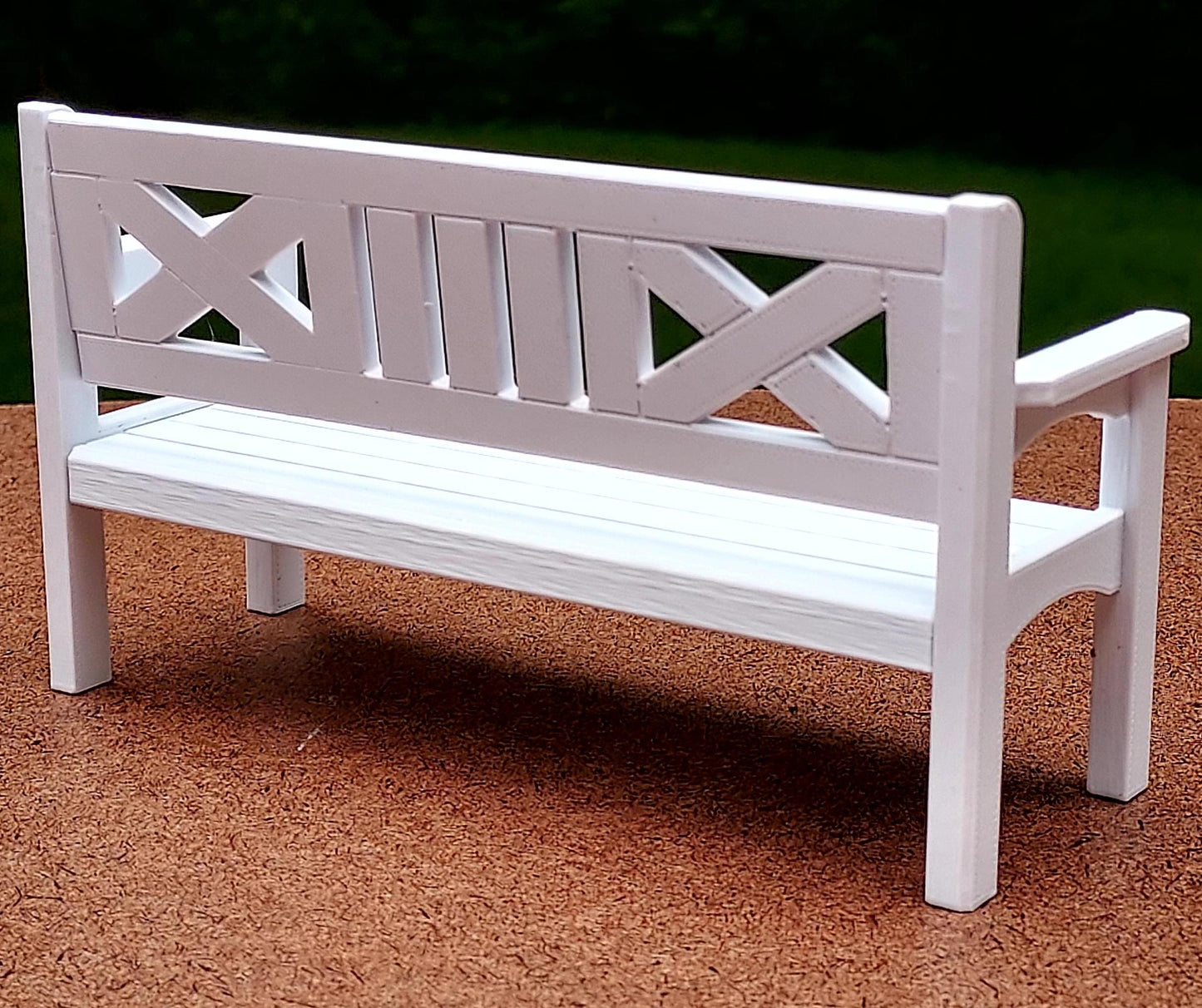 Patio Bench  1:12 scale - 3" tall