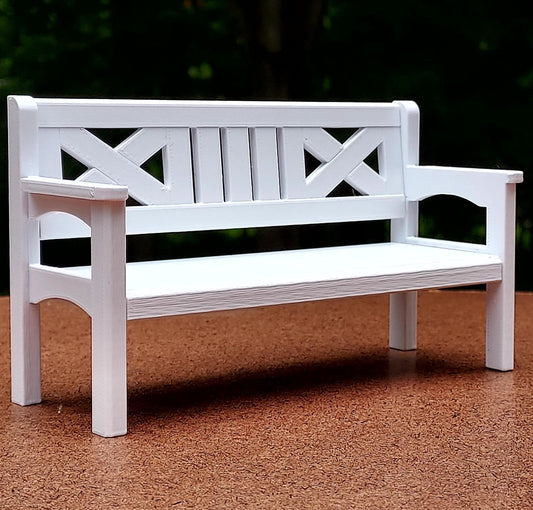 Patio Bench  1:12 scale - 3" tall