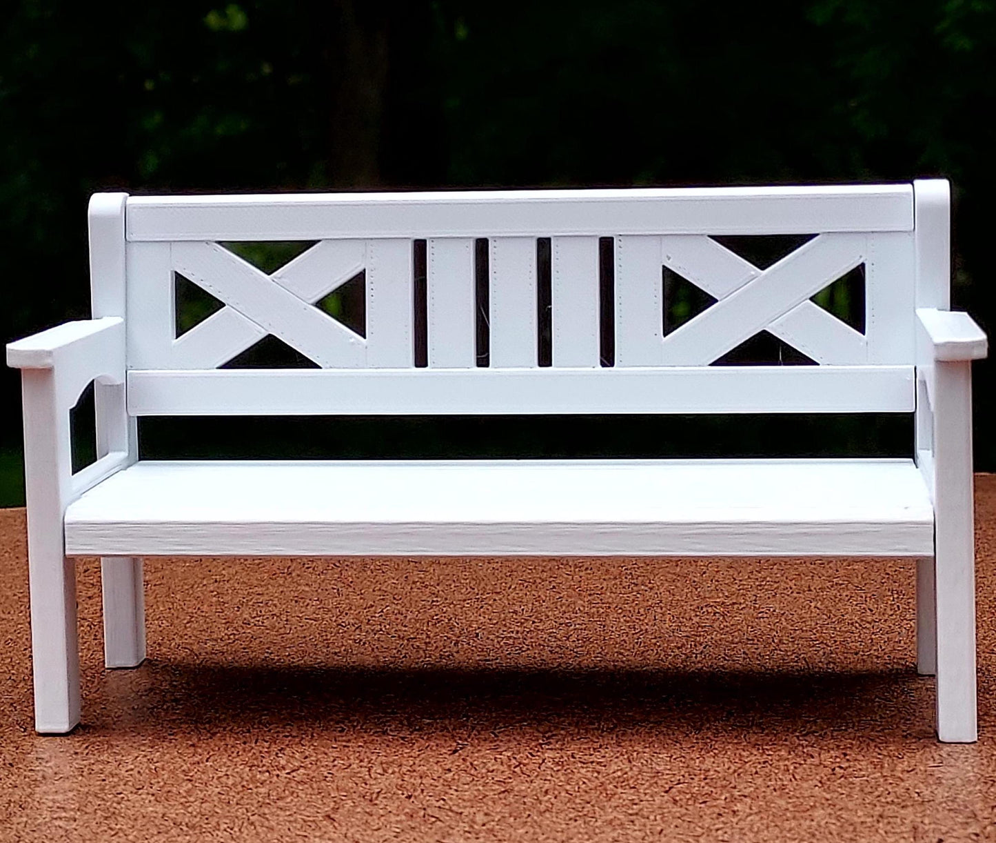 Patio Bench  1:12 scale - 3" tall