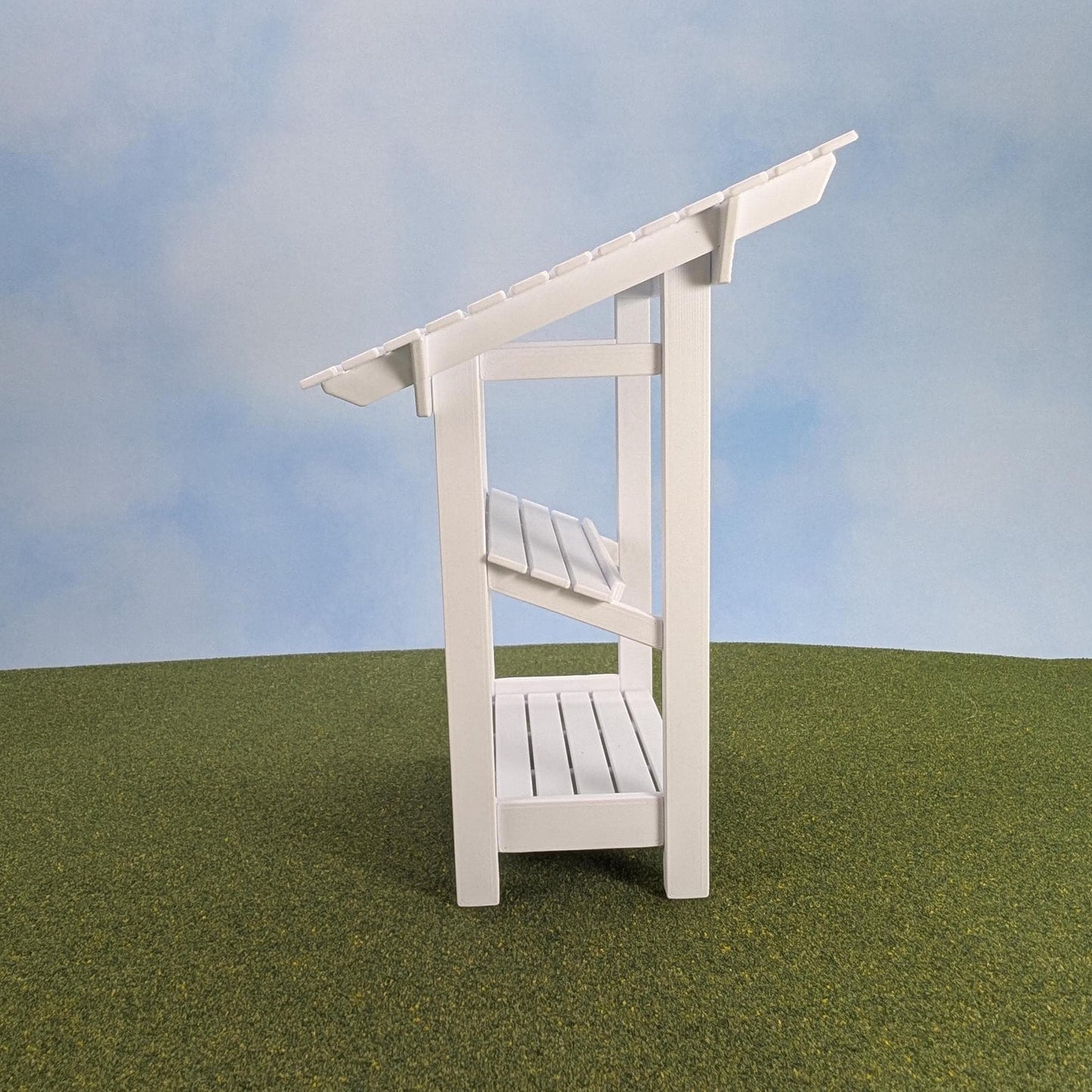 Farmers Market Stand with Crates   1:12 scale - 7" tall