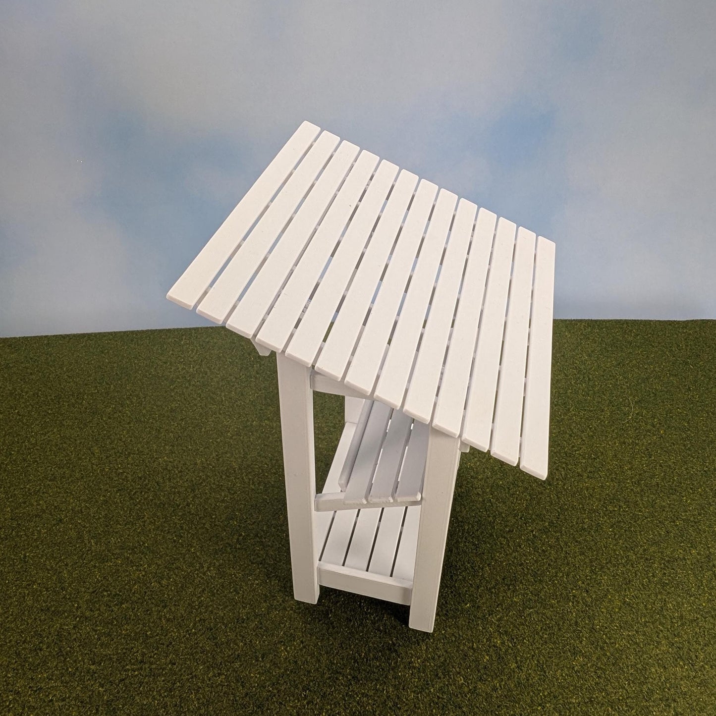 Farmers Market Stand with Crates   1:12 scale - 7" tall