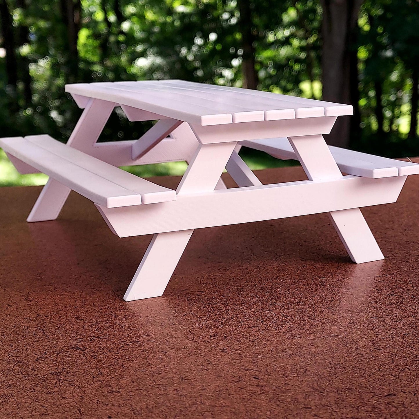 Picnic Table for dollhouse or table centerpiece,  1:12 scale -  2.5" tall