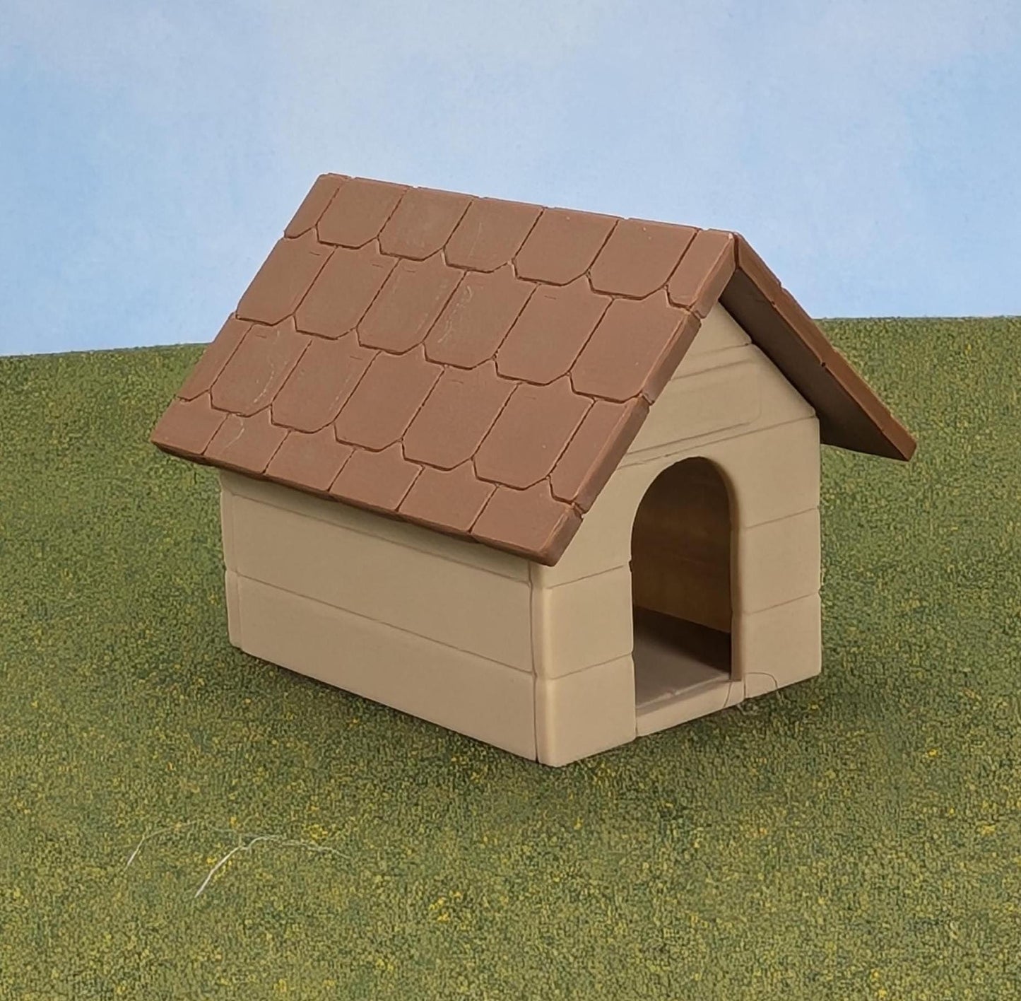 Miniature Dog House with optional Personalized Sign - 1:12 Scale