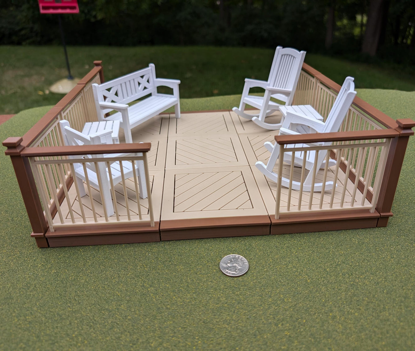 Deck/Patio kit in two sizes for your Garden/Dollhouse 1:12 scale