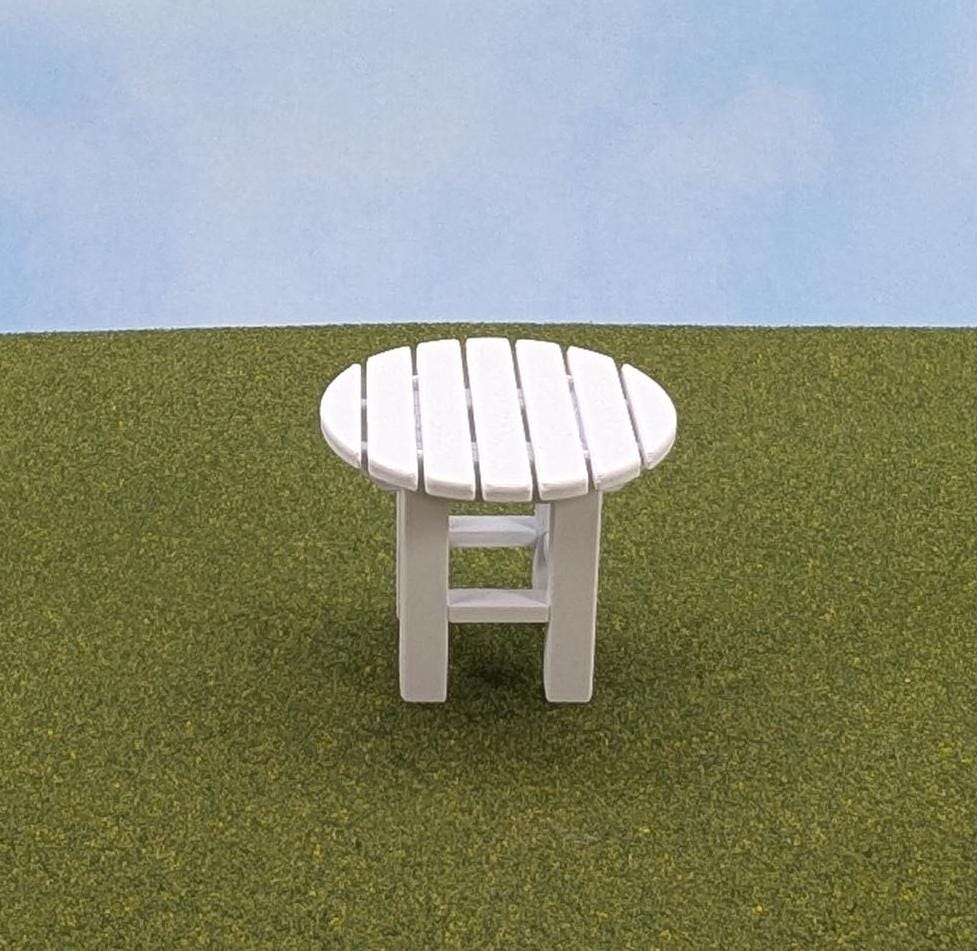 Adirondack Side Table   1:12 scale - 1  3/4" tall