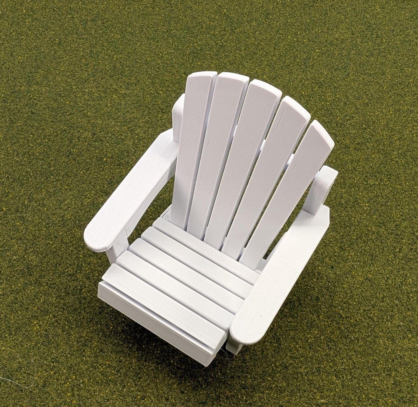 Adirondack Patio Set (2 chairs and a side table) 1:12 scale - chair is 3 1/2" tall