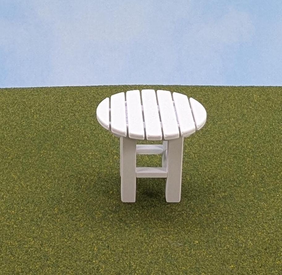Adirondack Patio Set (2 chairs and a side table) 1:12 scale - chair is 3 1/2" tall