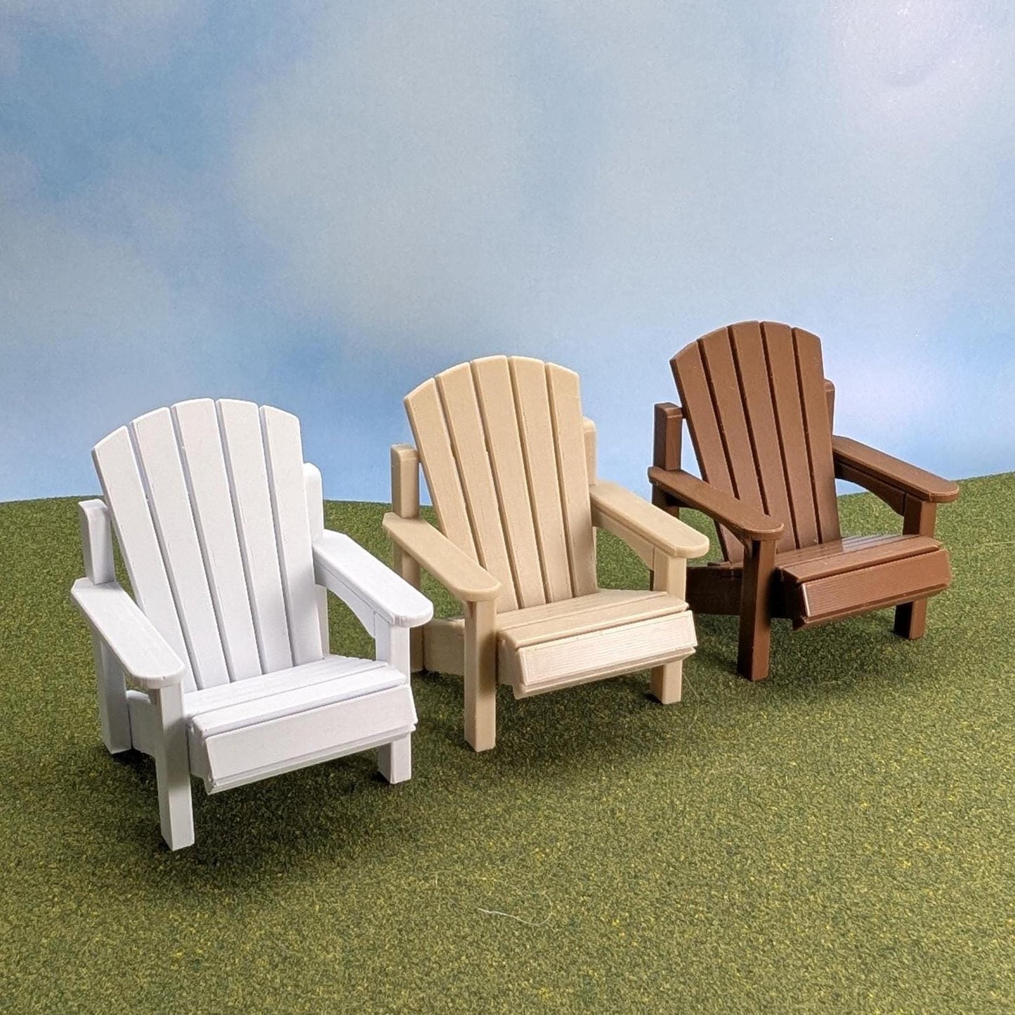 Adirondack Chair    1:12 scale - 3 1/2" tall
