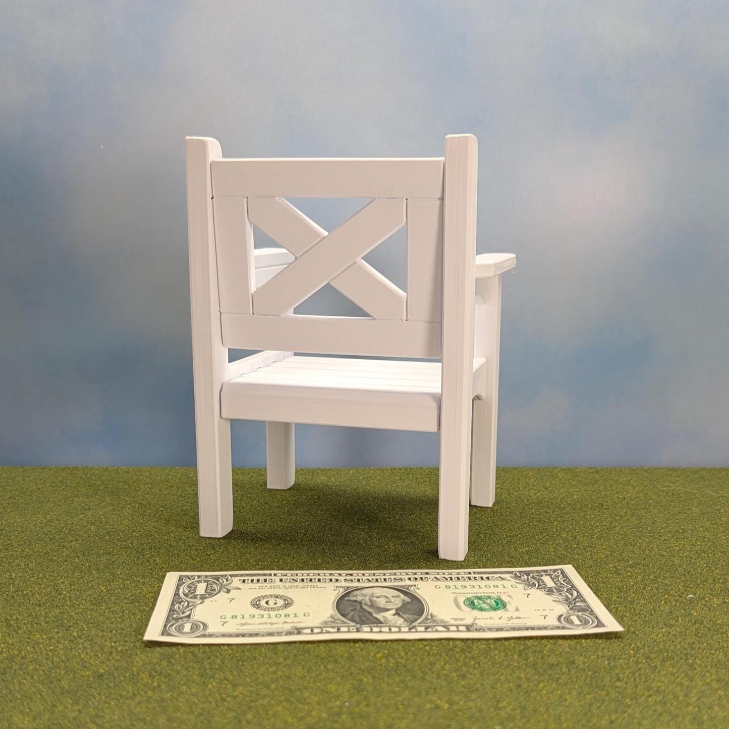 Patio Chair   1:6  Play/Fashion Doll scale -  6 3/8" tall