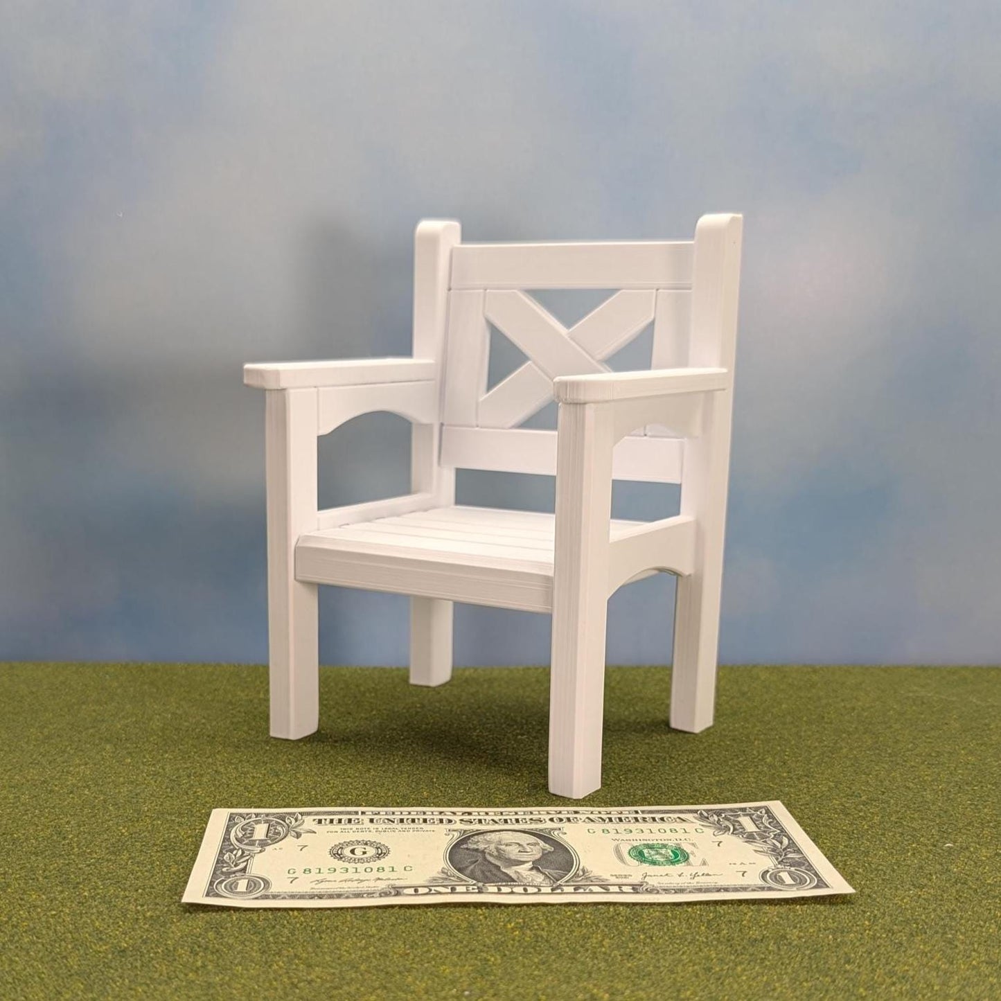 Patio Chair   1:6  Play/Fashion Doll scale -  6 3/8" tall